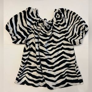 LOFT ZEBRA PRINT TOP